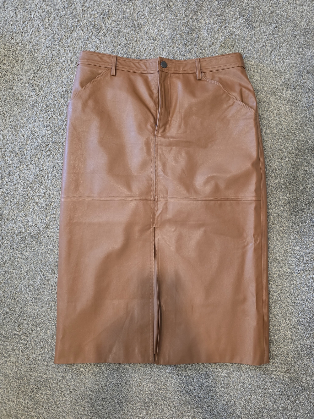 Sanctuary Faux Leather Pencil Skirt — Brown